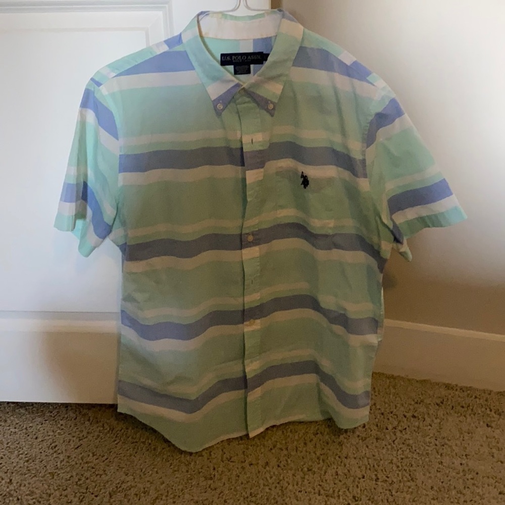 US Polo Assn short sleeve button down - size L